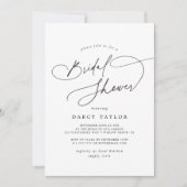 Charme élégant Simple douche nuptiale Invitations (Devant)