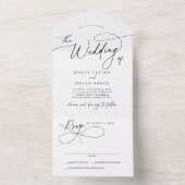 Charme élégant tout en un mariage Invitations RSVP (À l'intérieur)