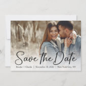 Charme en moderne foto save the date (Voorkant)