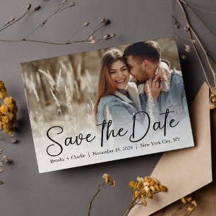 Charme en moderne foto save the date