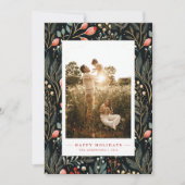 Charme Floral Deux photo carte de Noël (Devant)