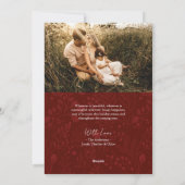 Charme Floral Deux photo carte de Noël (Dos)