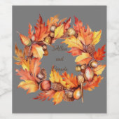 Charme Floral Élégance Vin Étiquette Art (Étiquettes simples)