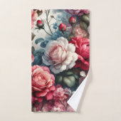 Charme Floral Rose intemporel (Serviette à main)