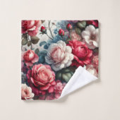 Charme Floral Rose intemporel (Gant de toilette)