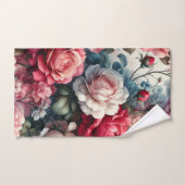 Charme Floral Rose intemporel (Serviette à main)