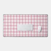 Charme Gingham Rose et Blanc Velouté (Clavier et souris)