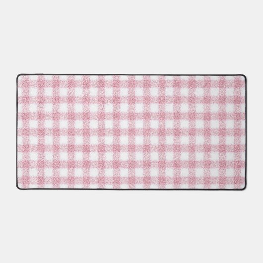 Charme Gingham Rose et Blanc Velouté (Recto)