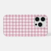 Charme Gingham Rose et Blanc Velouté (Verso Horizontal)