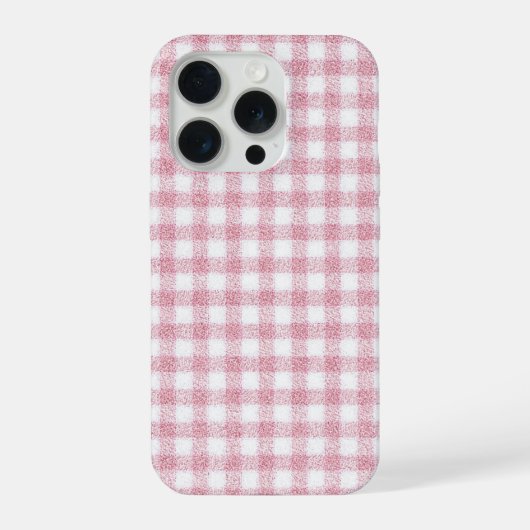 Charme Gingham Rose et Blanc Velouté (Verso)