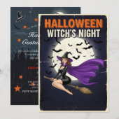 Charme gothique Invitation d'Halloween (Devant / Derrière)