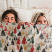 charme: kerstboompatroon fleece deken