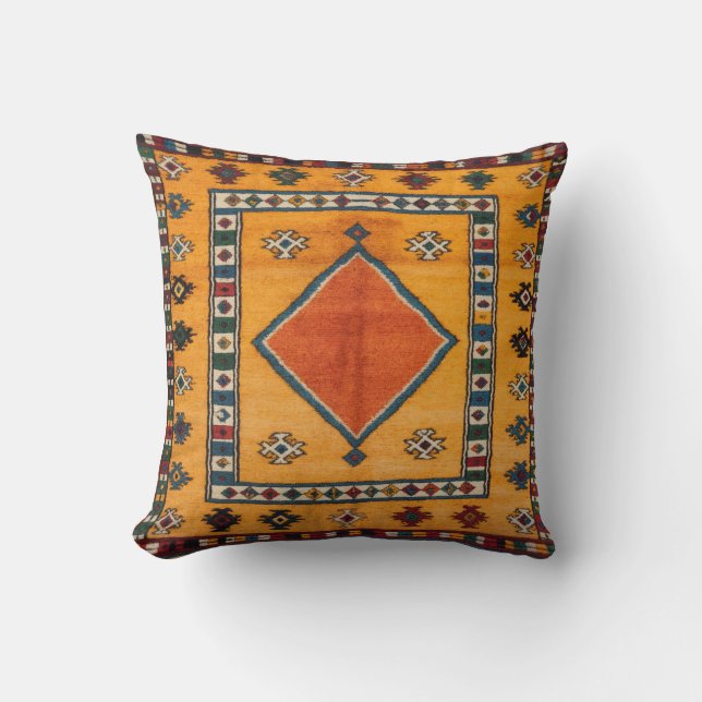 Charme marocain" Kilim jaune Coussins : (Recto)