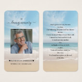 Charme Ocean Beach Vue Photo Prière funéraire (Devant & derrière)