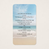 Charme Ocean Beach Vue Photo Prière funéraire (Dos)