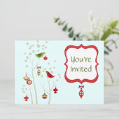 Charme Oiseaux d'hiver Faire-part de mariage de No (Debout devant)