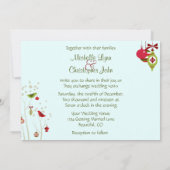 Charme Oiseaux d'hiver Faire-part de mariage de No (Dos)