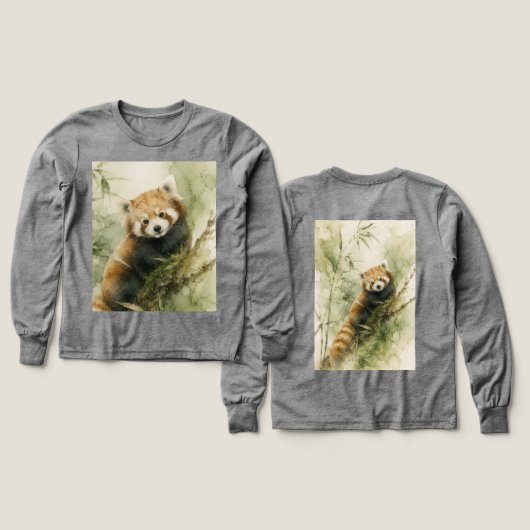 Charme Rustique du Panda Rouge (Motif recto et verso)