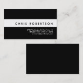 Charme séduisant Noir Blanc Carte de visite en ban (Devant / Derrière)