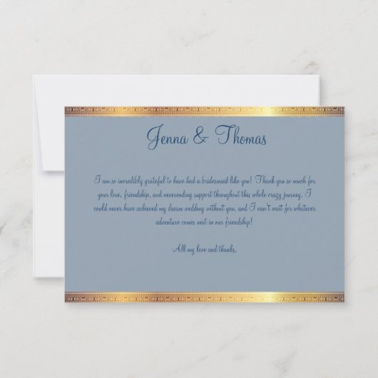 Charme Sud, Merci Bridesmaid (Dos)