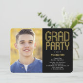 Charme super Photo Graduation Party Invitation (Debout devant)