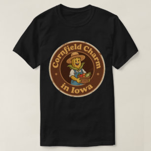 Charme van het Maisveld_ Iowa Vintage Kunst T-shirt