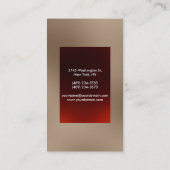 Charme vertical rouge Carte de visite attrayant (Dos)