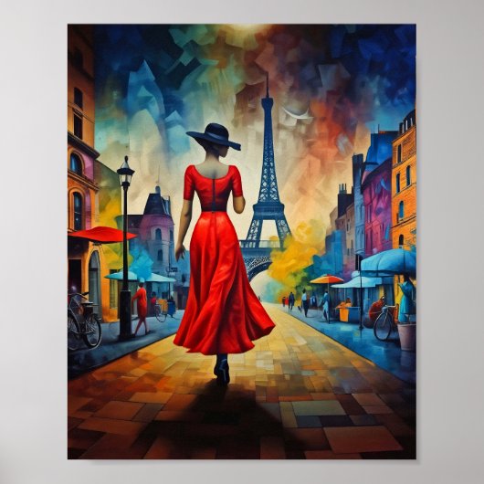 Charme vintage du Paris Value Poster Paper (Matte) (Devant)