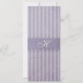 Charme vintage Lilac Monogramme Mariage Invitation (Dos)