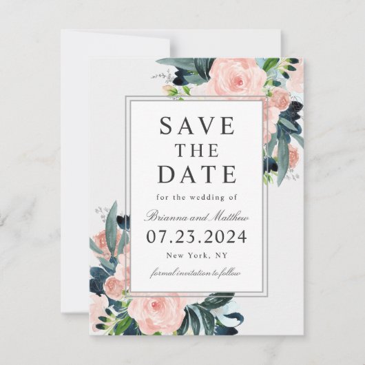Charmed Floral Wedding Save the Date (Voorkant)