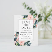Charmed Floral Wedding Save the Date (Staand voorkant)