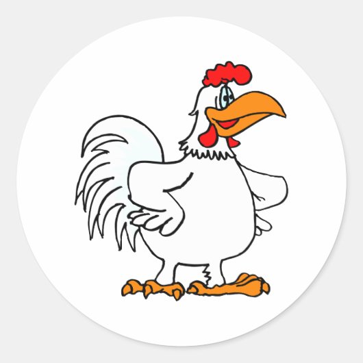 Charmichael Chicken Ronde Sticker (Voorkant)