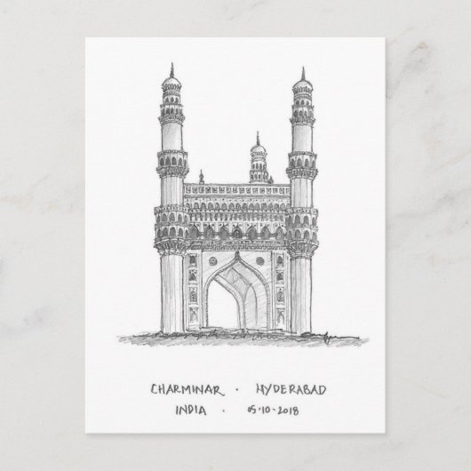 Charminar, Hyderabad, India Briefkaart (Voorkant)