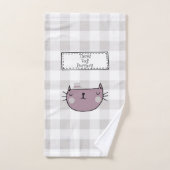 Charming Amoureux des chats Purrfect Buffalo plaid (Serviette à main)