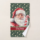 Charming Aquarelle Santa Claus Serviette de bain e (Serviette à main)