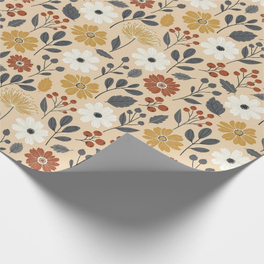 Charming Autumn Floral Cadeaupapier (Hoek)