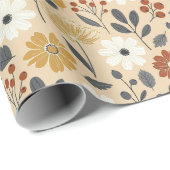 Charming Autumn Floral Cadeaupapier (Rol Hoek)