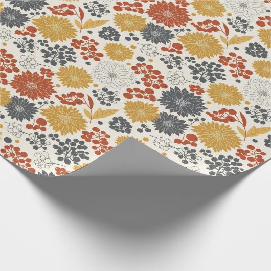 Charming Autumn Floral Cadeaupapier (Hoek)