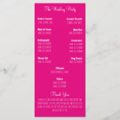 Charming Banner Ceremony Programme Programma (Achterkant)