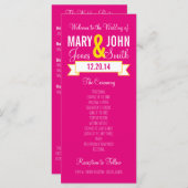 Charming Banner Ceremony Programme Programma (Voorkant / Achterkant)