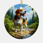 Charming Beagle Keepsake Keramisch Ornament (Voorkant)