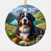 Charming Bernese Mountain Dog Keepsake Keramisch Ornament (Voorkant)