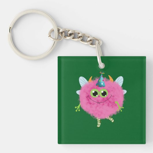 Charming birthday monster sleutelhanger (voorkant)