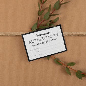 Charming Black Mini certificat d'authenticité