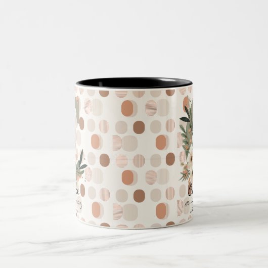Charming Boho Chic Fleur Monogram Mug - Chloe. (Centre)