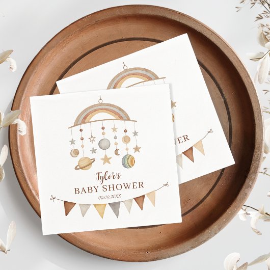 Charming Boho Gender Neutral Baby Shower Servet