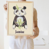 Charming Boho Panda gepersonaliseerd Poster