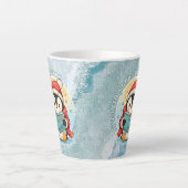 Charming Bookish Penguin Cozy Latte Coffee Mug Latte Mok (Voorkant)