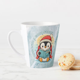 Charming Bookish Penguin Cozy Latte Coffee Mug Latte Mok