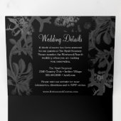 Charming Botanical Wedding Drieluik Uitnodiging (Binnenzijde eerst)